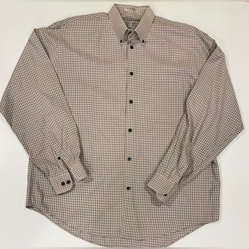 Geoffrey Beene Long Sleeve Shirt No Iron Wrinkle Free Cotton